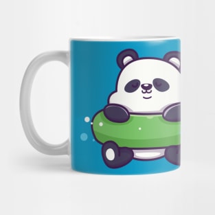 Cute Panda With Swim Ring Mug